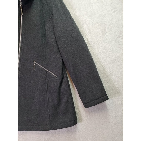 INTL D.e.t.a.i.l.s Coat Mens Size Large Gray Long Sleeve Hooded Full Zipper‎ EUC - Picture 4 of 9